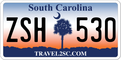 SC license plate ZSH530