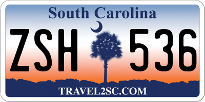 SC license plate ZSH536