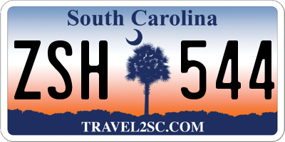 SC license plate ZSH544