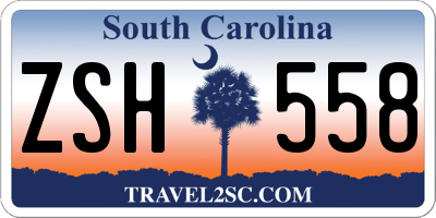SC license plate ZSH558