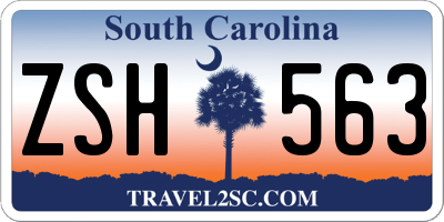 SC license plate ZSH563