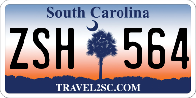 SC license plate ZSH564