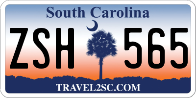 SC license plate ZSH565