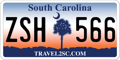 SC license plate ZSH566