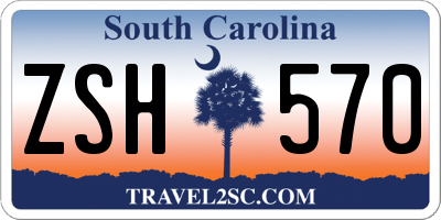 SC license plate ZSH570