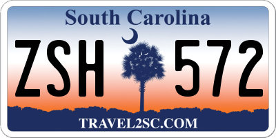 SC license plate ZSH572