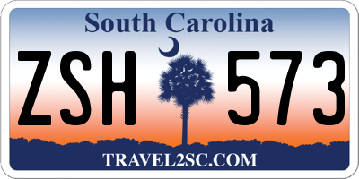 SC license plate ZSH573