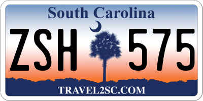 SC license plate ZSH575
