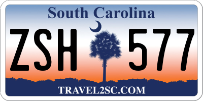 SC license plate ZSH577