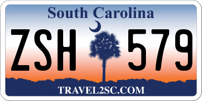 SC license plate ZSH579