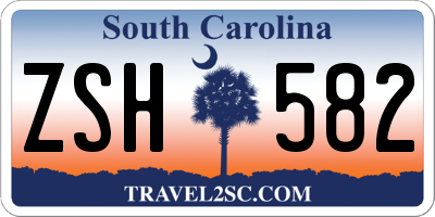 SC license plate ZSH582