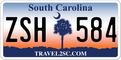 SC license plate ZSH584