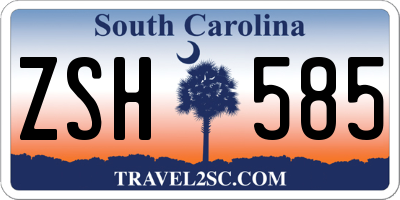 SC license plate ZSH585