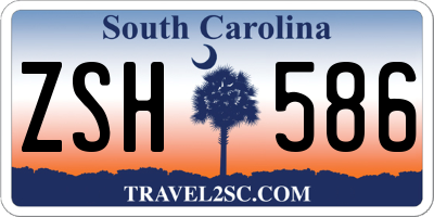 SC license plate ZSH586