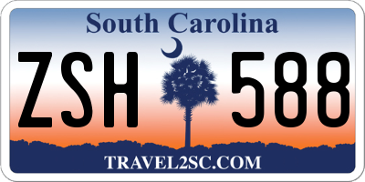SC license plate ZSH588