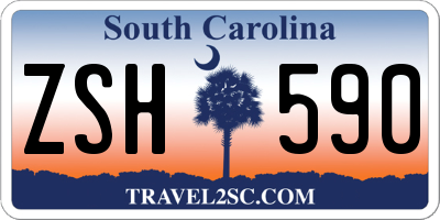 SC license plate ZSH590