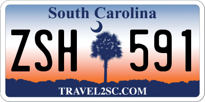 SC license plate ZSH591