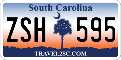 SC license plate ZSH595