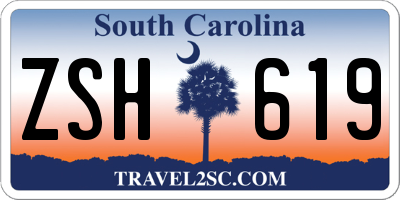 SC license plate ZSH619