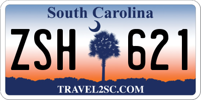 SC license plate ZSH621