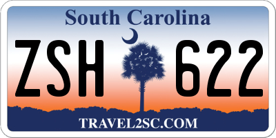 SC license plate ZSH622