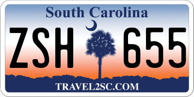 SC license plate ZSH655