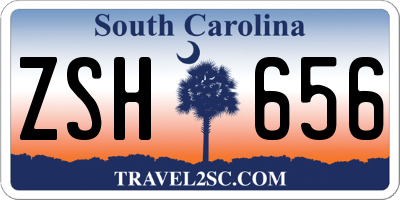 SC license plate ZSH656