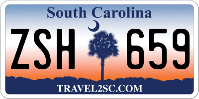 SC license plate ZSH659