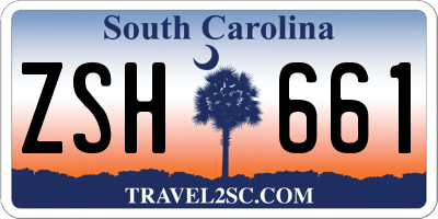 SC license plate ZSH661