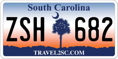 SC license plate ZSH682