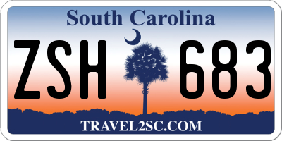 SC license plate ZSH683