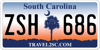 SC license plate ZSH686