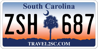 SC license plate ZSH687