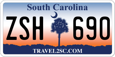 SC license plate ZSH690