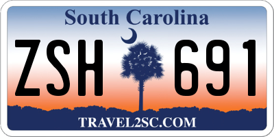 SC license plate ZSH691