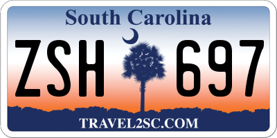 SC license plate ZSH697