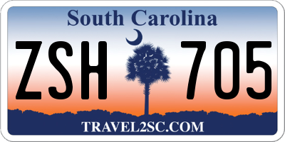 SC license plate ZSH705