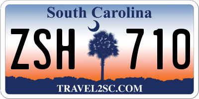 SC license plate ZSH710