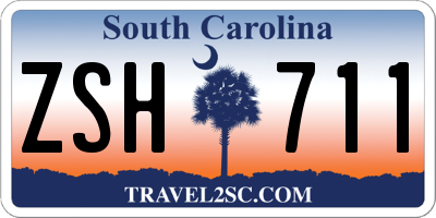 SC license plate ZSH711