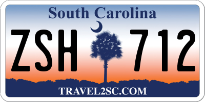 SC license plate ZSH712
