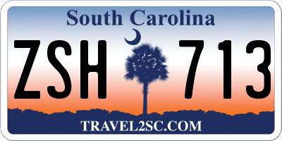 SC license plate ZSH713