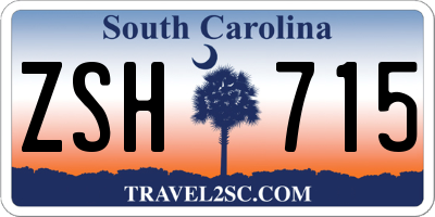 SC license plate ZSH715