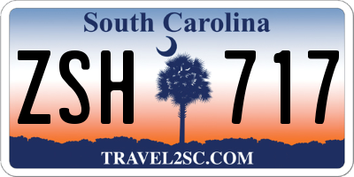 SC license plate ZSH717