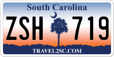 SC license plate ZSH719