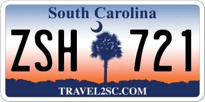 SC license plate ZSH721
