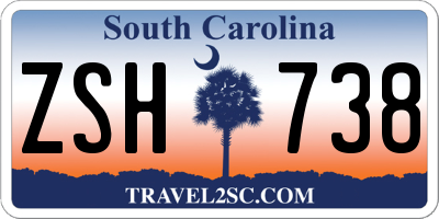 SC license plate ZSH738