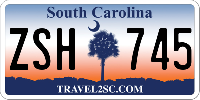 SC license plate ZSH745