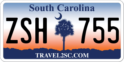 SC license plate ZSH755