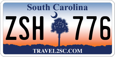 SC license plate ZSH776