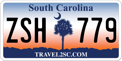 SC license plate ZSH779